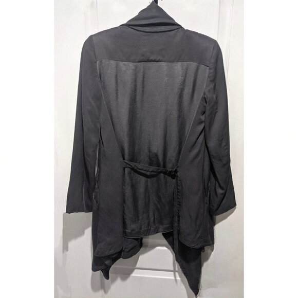 AllSaints | Hoxton Monument Coat in Charcoal Grey Raw Hem - Picture 9 of 16